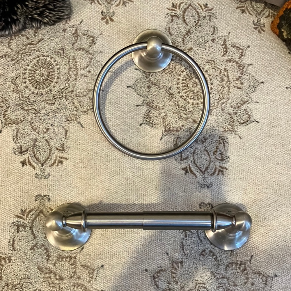 Delta Brushed Nickel Towel Ring and TP holder